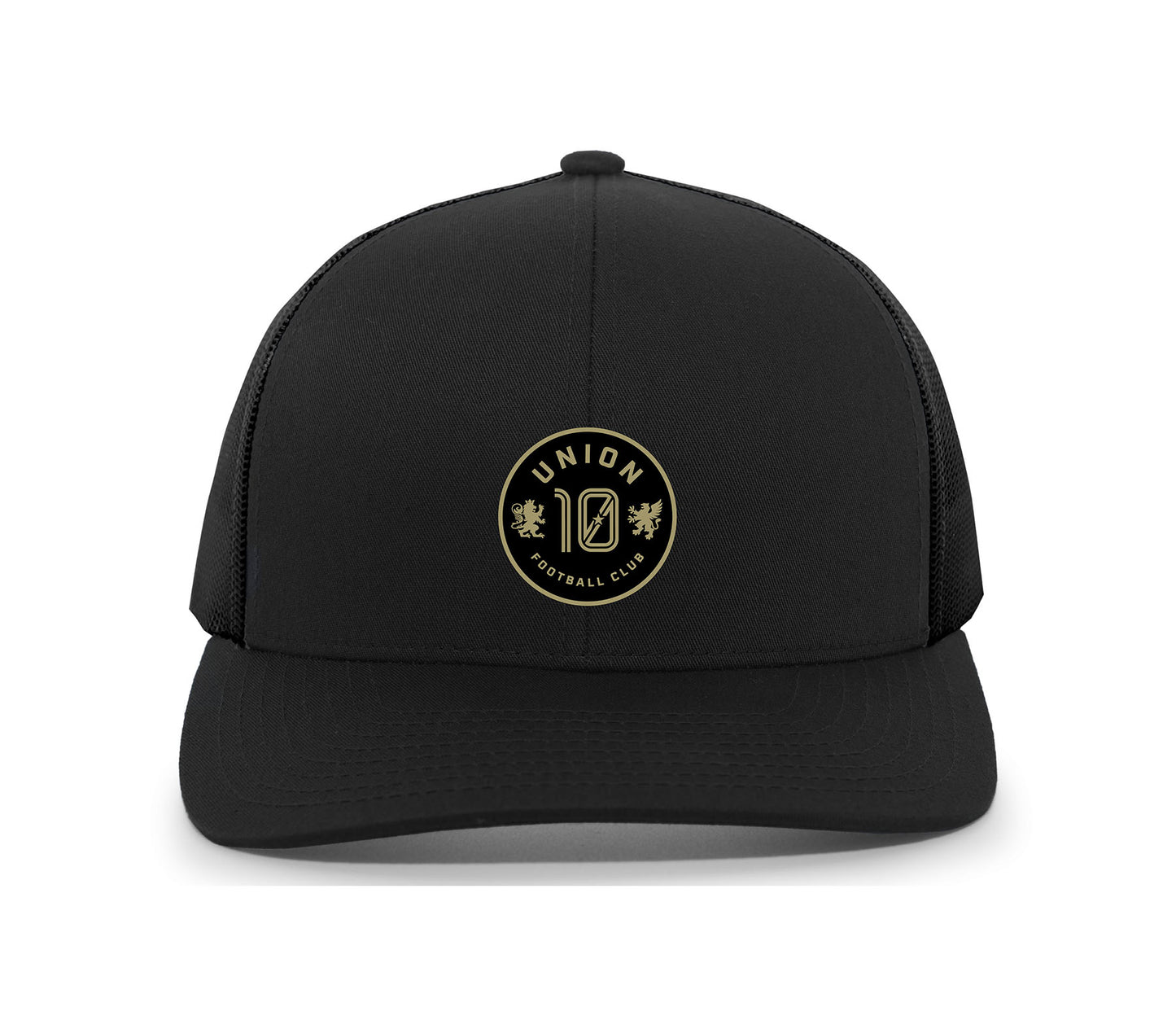 Union 10 FC Mobile OG logo Snapback Trucker CAP- Black with woven patch