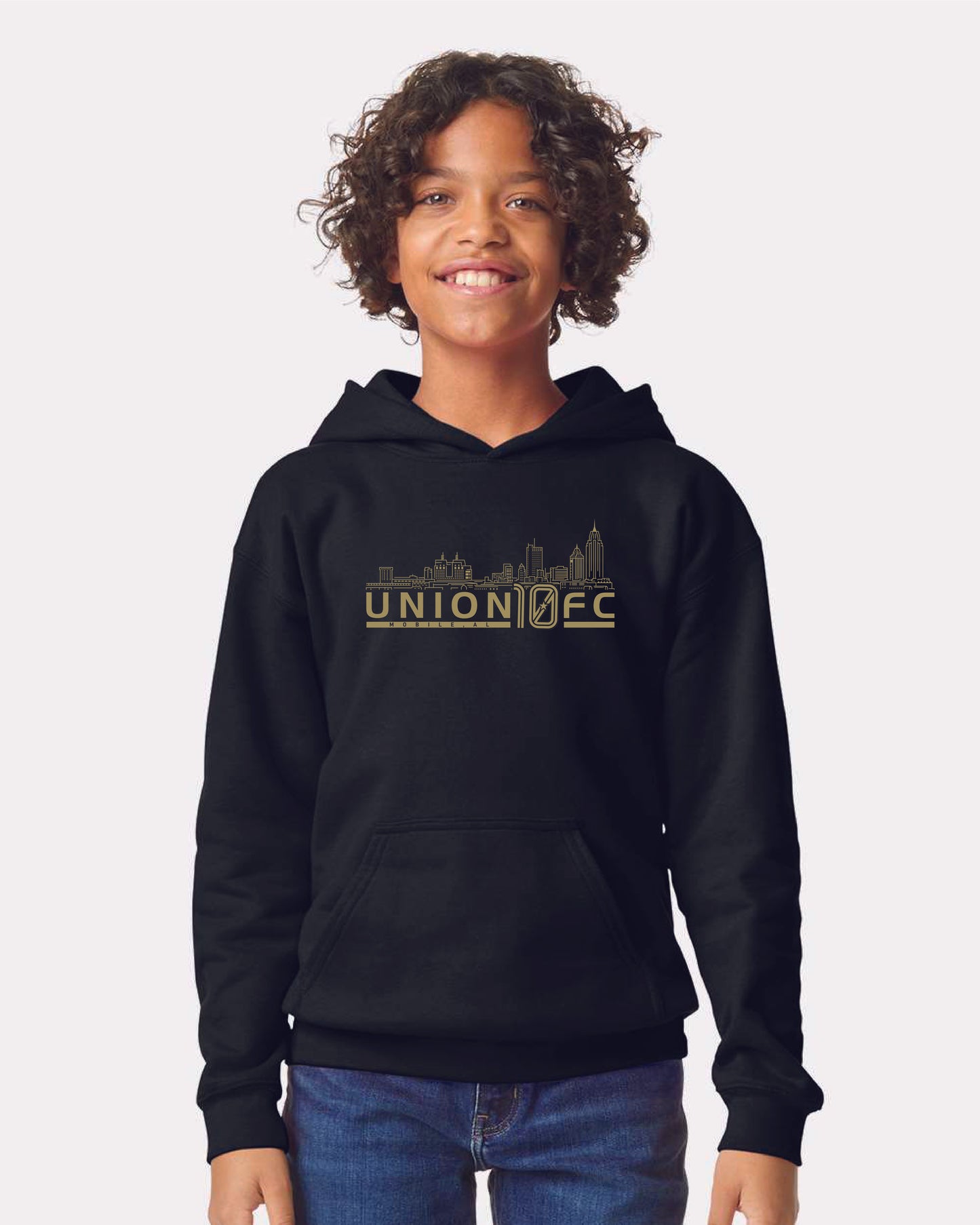 Union 10 FC Mobile YOUTH Mobile Skyline Hoodie - BLACK